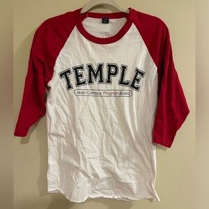 Temple University 3/4 Sleeve tee​​​​​​​
